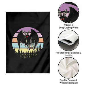 Retro Sunset Mothman Easter Egg Hunt Garden Flag Cryptid Lover Gift TS12 Print Your Wear