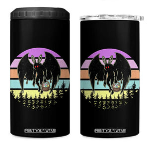 Retro Sunset Mothman Easter Egg Hunt 4 in 1 Can Cooler Tumbler Cryptid Lover Gift TS12 One Size: 16 oz Black Print Your Wear
