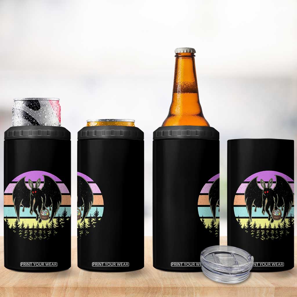 Retro Sunset Mothman Easter Egg Hunt 4 in 1 Can Cooler Tumbler Cryptid Lover Gift TS12 Print Your Wear