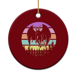 Retro Sunset Mothman Easter Egg Hunt Ceramic Ornament Cryptid Lover Gift TS12 1pc Red Print Your Wear