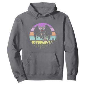 Retro Sunset Mothman Easter Egg Hunt Hoodie Cryptid Lover Gift TS12 Charcoal Print Your Wear