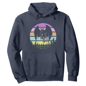 Retro Sunset Mothman Easter Egg Hunt Hoodie Cryptid Lover Gift TS12 Navy Print Your Wear