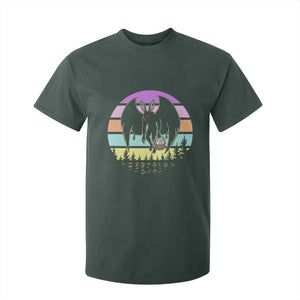 Retro Sunset Mothman Easter Egg Hunt T Shirt For Kid Cryptid Lover Gift TS12 Dark Forest Green Print Your Wear