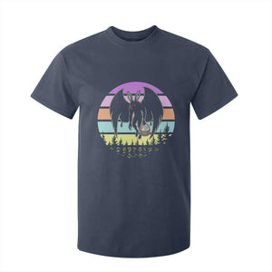 Retro Sunset Mothman Easter Egg Hunt T Shirt For Kid Cryptid Lover Gift TS12 Navy Print Your Wear