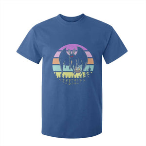 Retro Sunset Mothman Easter Egg Hunt T Shirt For Kid Cryptid Lover Gift TS12 Royal Blue Print Your Wear
