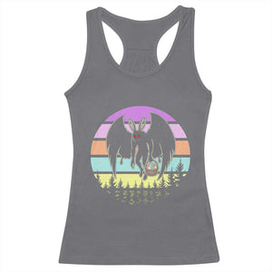 Retro Sunset Mothman Easter Egg Hunt Racerback Tank Top Cryptid Lover Gift TS12 Charcoal Print Your Wear