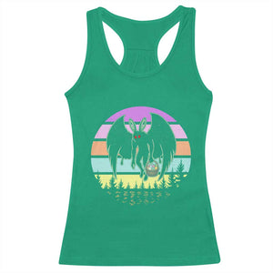 Retro Sunset Mothman Easter Egg Hunt Racerback Tank Top Cryptid Lover Gift TS12 Irish Green Print Your Wear