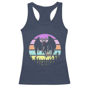 Retro Sunset Mothman Easter Egg Hunt Racerback Tank Top Cryptid Lover Gift TS12 Navy Print Your Wear