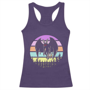 Retro Sunset Mothman Easter Egg Hunt Racerback Tank Top Cryptid Lover Gift TS12 Purple Print Your Wear