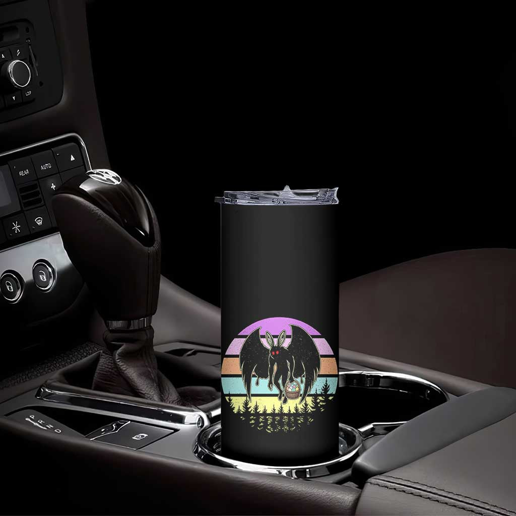 Retro Sunset Mothman Easter Egg Hunt Skinny Tumbler Cryptid Lover Gift TS12 Print Your Wear
