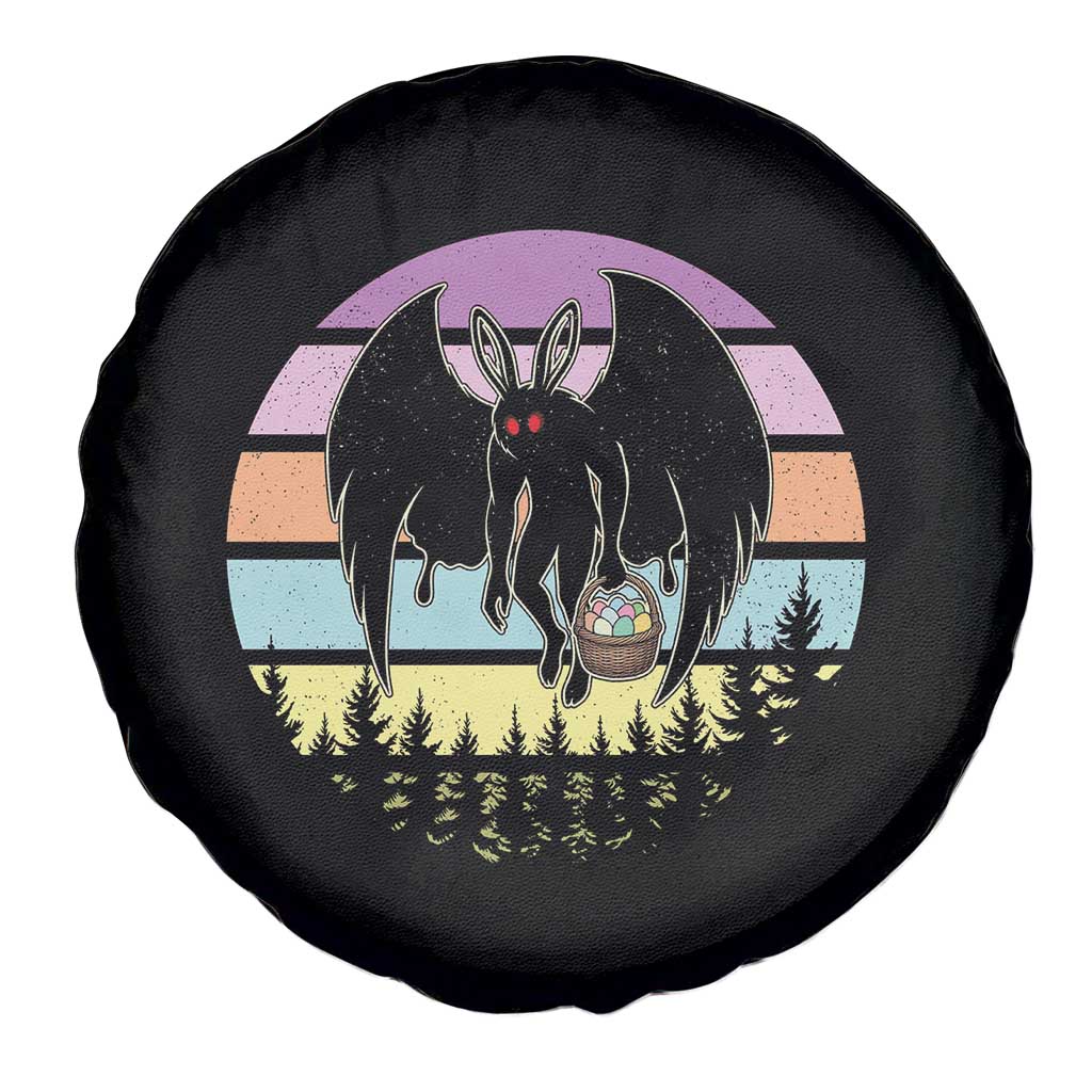 Retro Sunset Mothman Easter Egg Hunt Spare Tire Cover Cryptid Lover Gift TS12 Print Your Wear