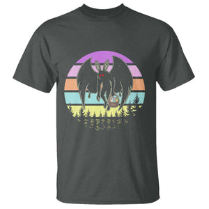 Retro Sunset Mothman Easter Egg Hunt T Shirt Cryptid Lover Gift TS12 Dark Heather Print Your Wear