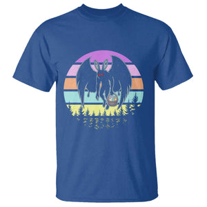 Retro Sunset Mothman Easter Egg Hunt T Shirt Cryptid Lover Gift TS12 Royal Blue Print Your Wear