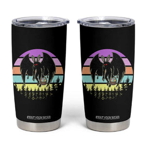 Retro Sunset Mothman Easter Egg Hunt Tumbler Cup Cryptid Lover Gift TS12 Black Print Your Wear