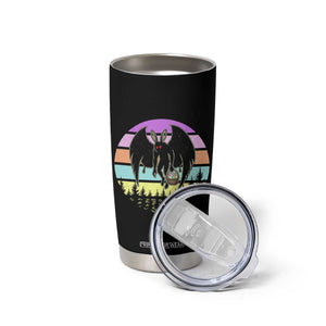 Retro Sunset Mothman Easter Egg Hunt Tumbler Cup Cryptid Lover Gift TS12 Print Your Wear