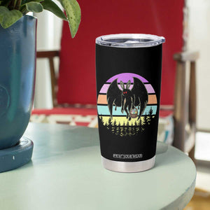 Retro Sunset Mothman Easter Egg Hunt Tumbler Cup Cryptid Lover Gift TS12 Print Your Wear