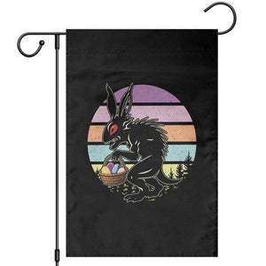 Retro Sunset Chupacabra Easter Egg Hunt Garden Flag Cryptid Lover Gift TS12 Black Print Your Wear