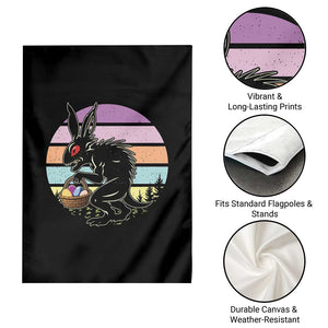 Retro Sunset Chupacabra Easter Egg Hunt Garden Flag Cryptid Lover Gift TS12 Print Your Wear