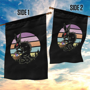 Retro Sunset Chupacabra Easter Egg Hunt Garden Flag Cryptid Lover Gift TS12 Print Your Wear