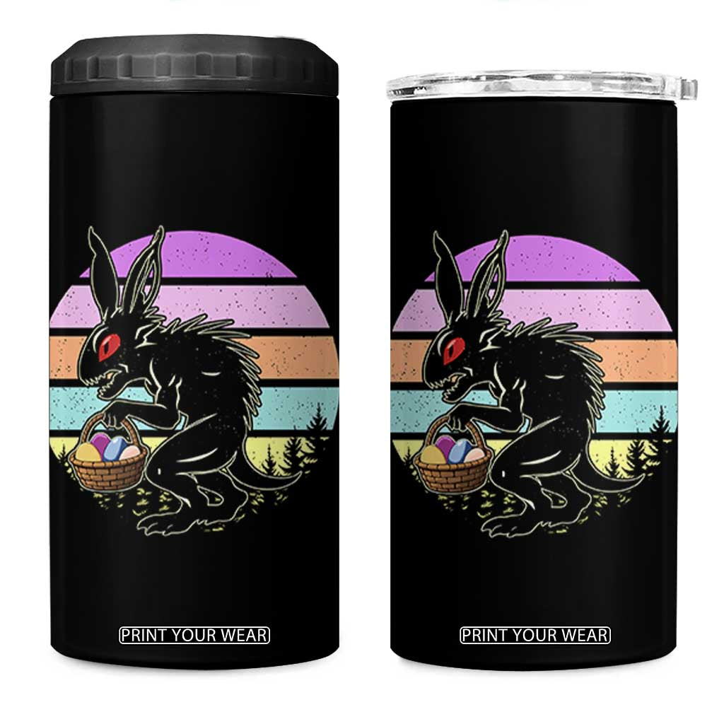 Retro Sunset Chupacabra Easter Egg Hunt 4 in 1 Can Cooler Tumbler Cryptid Lover Gift TS12 One Size: 16 oz Black Print Your Wear