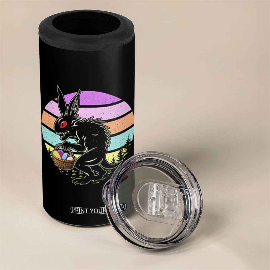 Retro Sunset Chupacabra Easter Egg Hunt 4 in 1 Can Cooler Tumbler Cryptid Lover Gift TS12 Print Your Wear