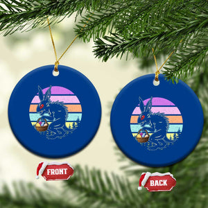 Retro Sunset Chupacabra Easter Egg Hunt Ceramic Ornament Cryptid Lover Gift TS12 1pc Blue Print Your Wear
