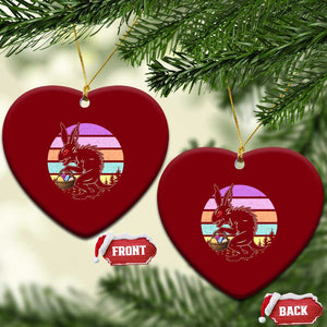 Retro Sunset Chupacabra Easter Egg Hunt Ceramic Ornament Cryptid Lover Gift TS12 Print Your Wear
