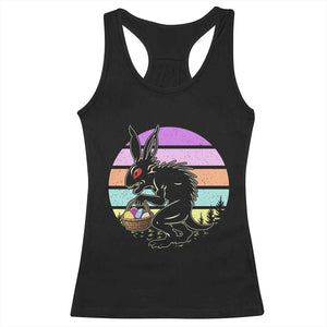 Retro Sunset Chupacabra Easter Egg Hunt Racerback Tank Top Cryptid Lover Gift TS12 Black Print Your Wear