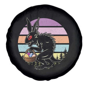 Retro Sunset Chupacabra Easter Egg Hunt Spare Tire Cover Cryptid Lover Gift TS12 Print Your Wear