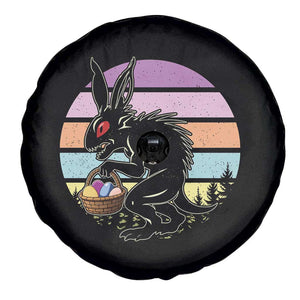 Retro Sunset Chupacabra Easter Egg Hunt Spare Tire Cover Cryptid Lover Gift TS12 Print Your Wear