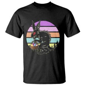 Retro Sunset Chupacabra Easter Egg Hunt T Shirt Cryptid Lover Gift TS12 Black Print Your Wear