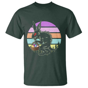 Retro Sunset Chupacabra Easter Egg Hunt T Shirt Cryptid Lover Gift TS12 Dark Forest Green Print Your Wear