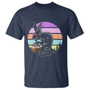 Retro Sunset Chupacabra Easter Egg Hunt T Shirt Cryptid Lover Gift TS12 Navy Print Your Wear