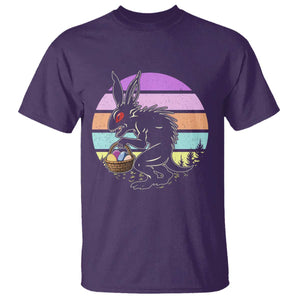 Retro Sunset Chupacabra Easter Egg Hunt T Shirt Cryptid Lover Gift TS12 Purple Print Your Wear