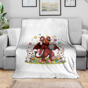 Jersey Devil Easter Egg Hunt Throw Blanket Funny Pine Barrens Folklore Gift TS12 Print Your Wear