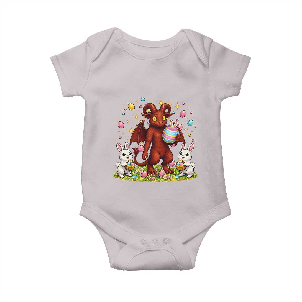 Jersey Devil Easter Egg Hunt Baby Onesie Funny Pine Barrens Folklore Gift TS12 Ice Gray Print Your Wear