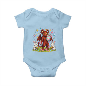 Jersey Devil Easter Egg Hunt Baby Onesie Funny Pine Barrens Folklore Gift TS12 Light Blue Print Your Wear