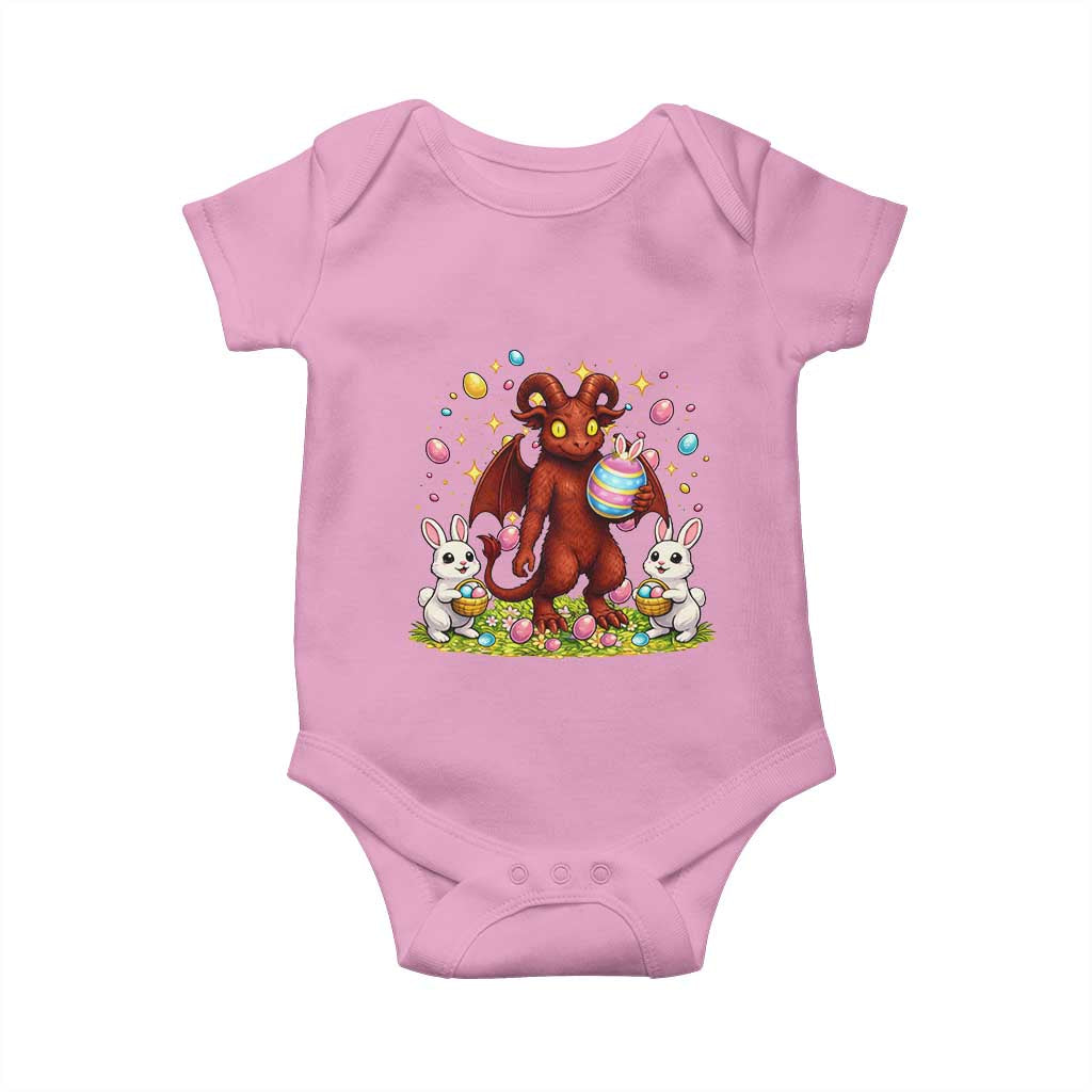 Jersey Devil Easter Egg Hunt Baby Onesie Funny Pine Barrens Folklore Gift TS12 Light Pink Print Your Wear