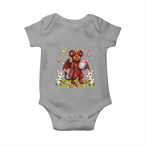 Jersey Devil Easter Egg Hunt Baby Onesie Funny Pine Barrens Folklore Gift TS12 Sport Gray Print Your Wear