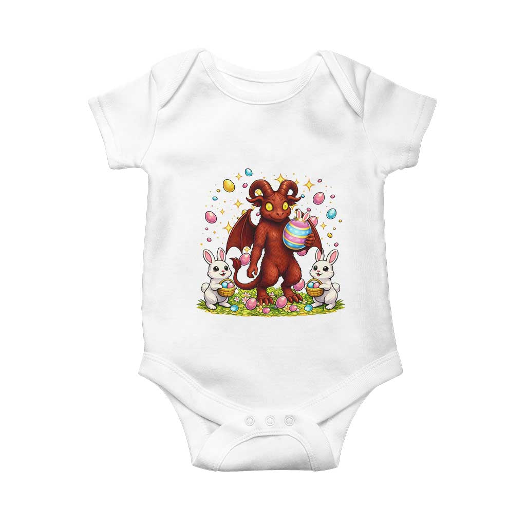 Jersey Devil Easter Egg Hunt Baby Onesie Funny Pine Barrens Folklore Gift TS12 White Print Your Wear