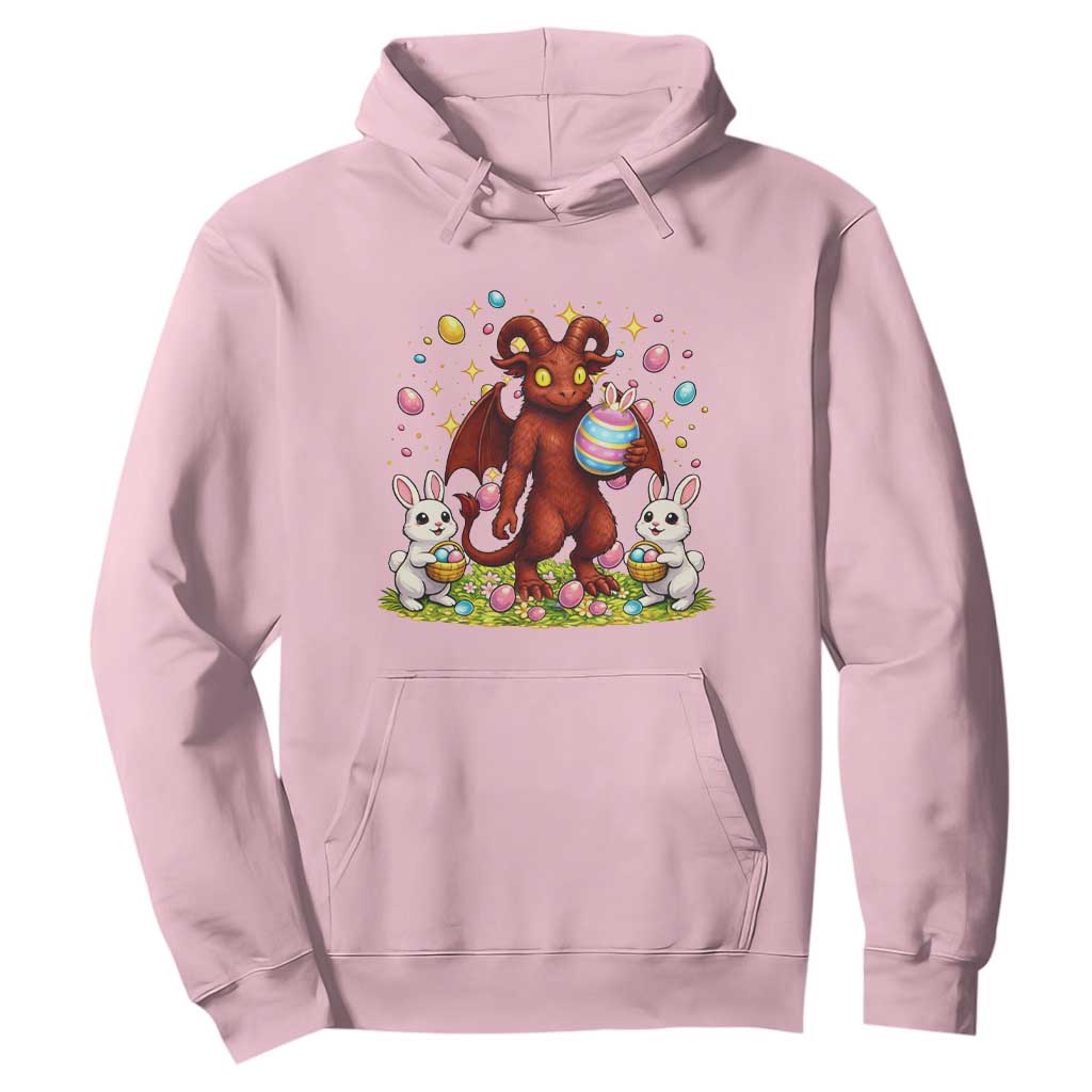 Jersey Devil Easter Egg Hunt Hoodie Funny Pine Barrens Folklore Gift TS12 Light Pink Print Your Wear