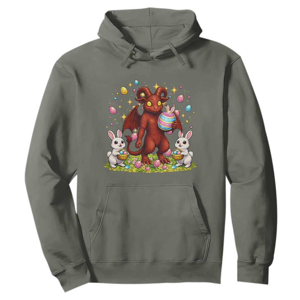 Jersey Devil Easter Egg Hunt Hoodie Funny Pine Barrens Folklore Gift TS12 Military Green Print Your Wear