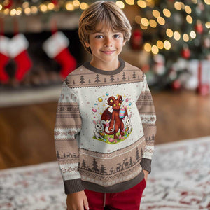 Jersey Devil Easter Egg Hunt Ugly Christmas Sweater Funny Pine Barrens Folklore Gift TS12 Mocha Mousse Print Your Wear