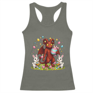 Jersey Devil Easter Egg Hunt Racerback Tank Top Funny Pine Barrens Folklore Gift TS12 Military Green Print Your Wear