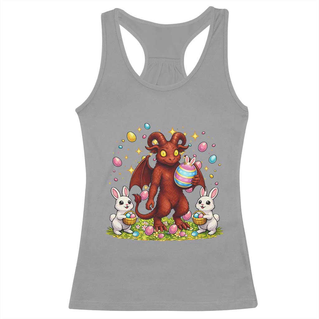 Jersey Devil Easter Egg Hunt Racerback Tank Top Funny Pine Barrens Folklore Gift TS12 Sport Gray Print Your Wear