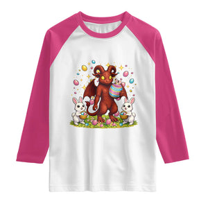 Jersey Devil Easter Egg Hunt Raglan Shirt Funny Pine Barrens Folklore Gift TS12 White Heliconia Print Your Wear