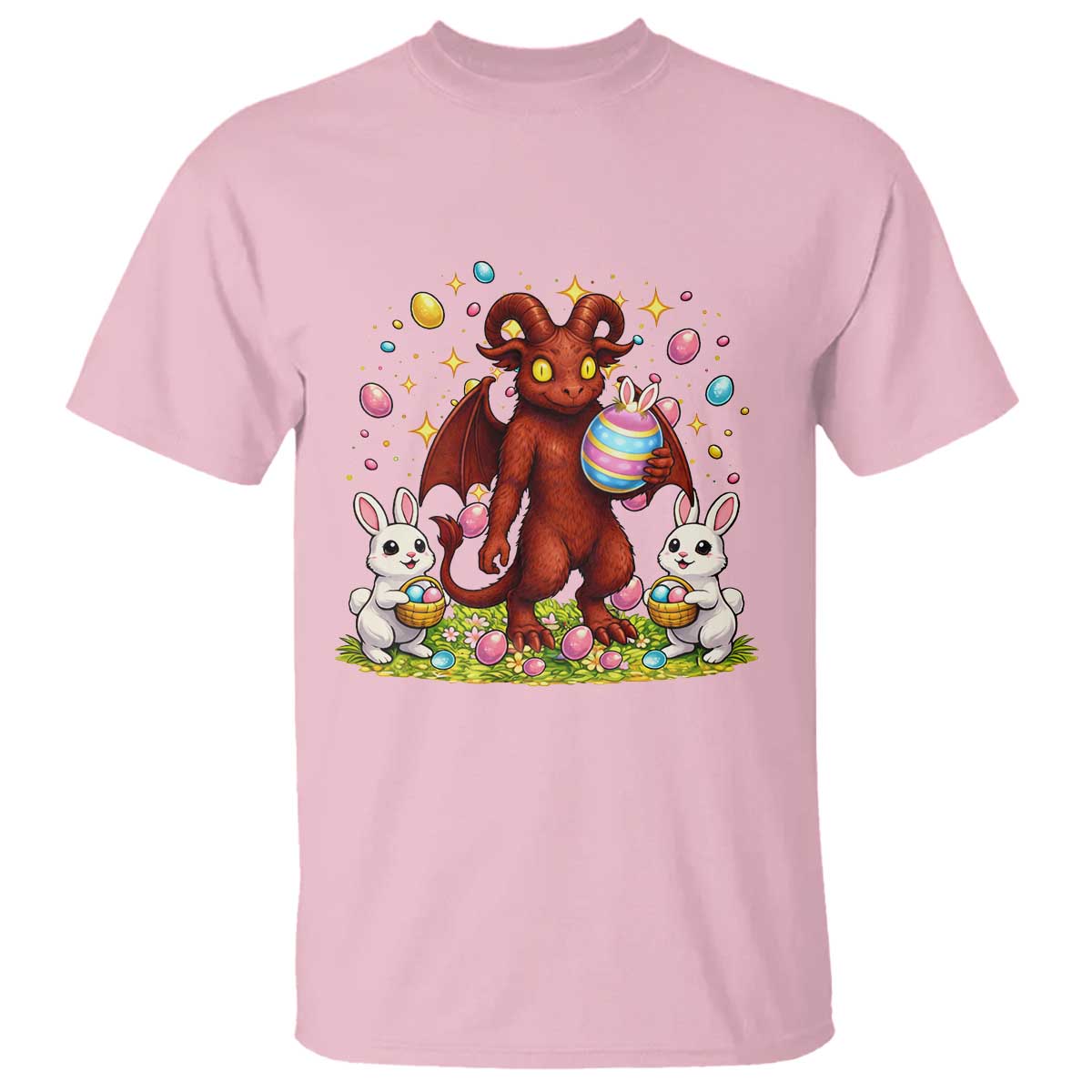 Jersey Devil Easter Egg Hunt T Shirt Funny Pine Barrens Folklore Gift TS12 Light Pink Print Your Wear