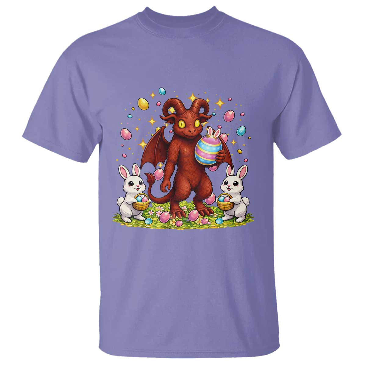 Jersey Devil Easter Egg Hunt T Shirt Funny Pine Barrens Folklore Gift TS12 Violet Print Your Wear