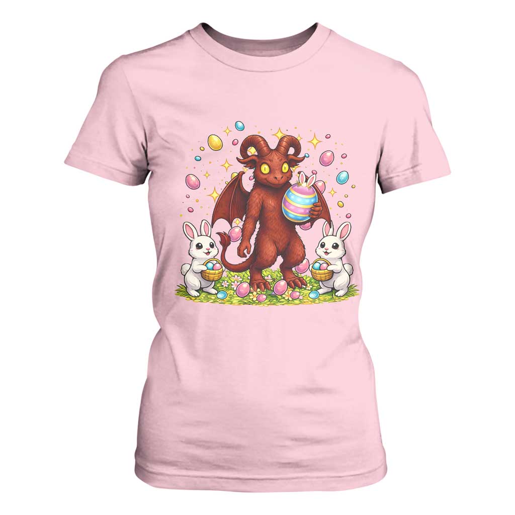 Jersey Devil Easter Egg Hunt T Shirt For Women Funny Pine Barrens Folklore Gift TS12 Light Pink Print Your Wear