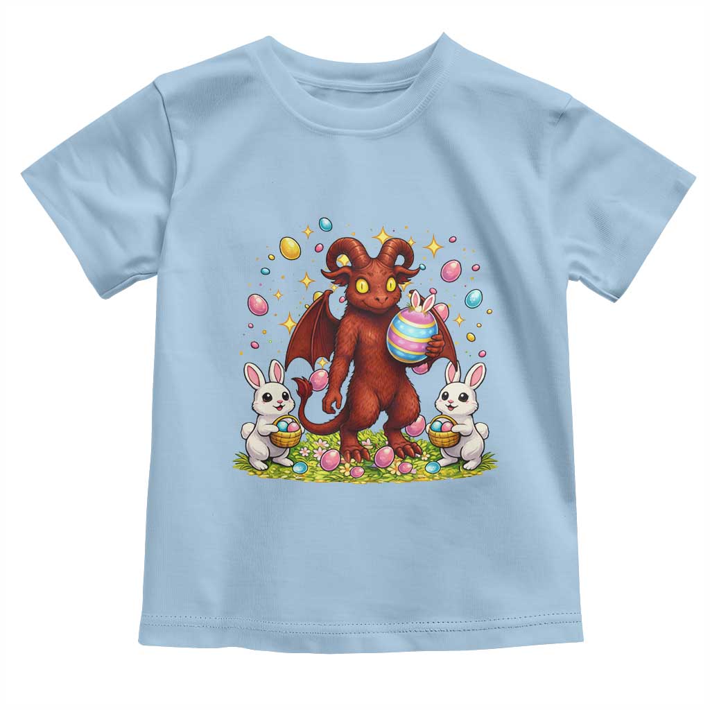 Jersey Devil Easter Egg Hunt Toddler T Shirt Funny Pine Barrens Folklore Gift TS12 Light Blue Print Your Wear